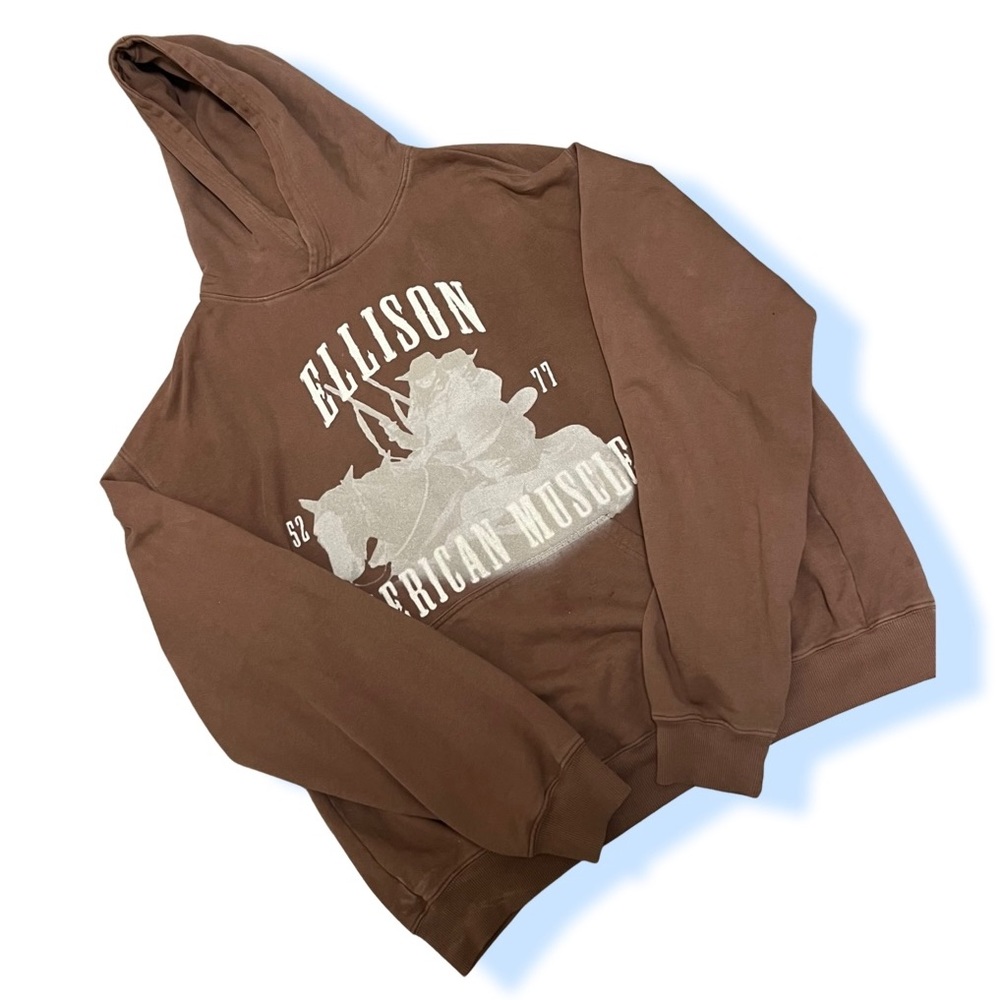 American Muscle cowboy Graphic  Hoodie SIZE MEDIUM